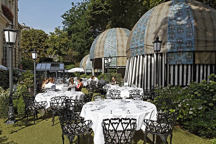 Saint James Paris terrace dining tents