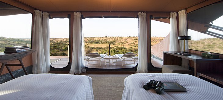 Mahali Mzuri room with safari views