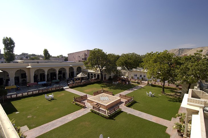 The Raj Palace garden