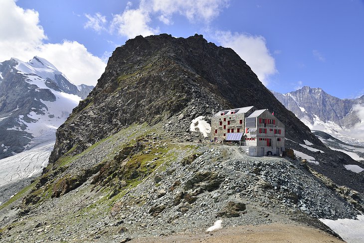 Britannia Hut in the Swiss Alps