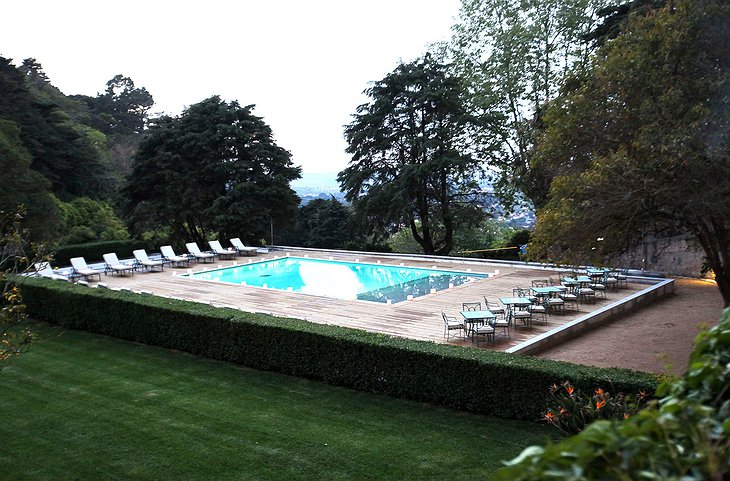 Sintra Castle Hotel swimming pool and garden