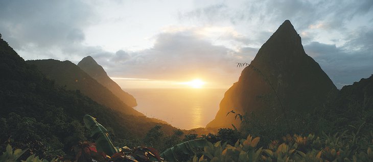 Piton Mountains sunrise