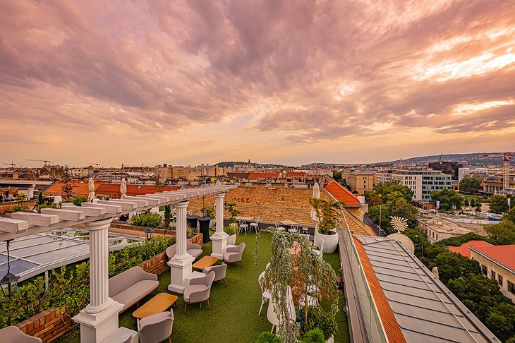 Mystery Hotel Budapest Rooftop Terrace Panorama
