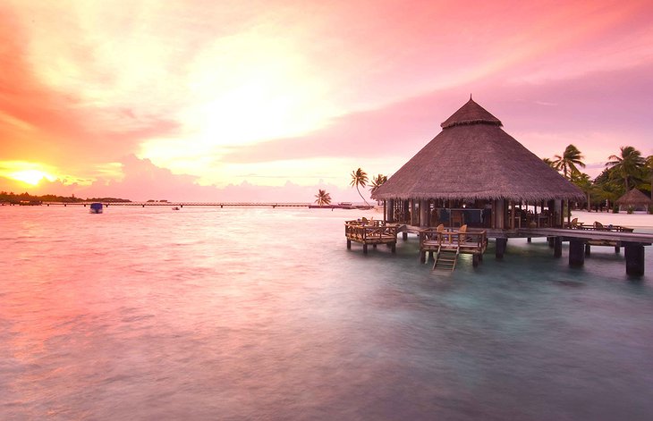 Conrad Maldives Grill Restaurant Sunset