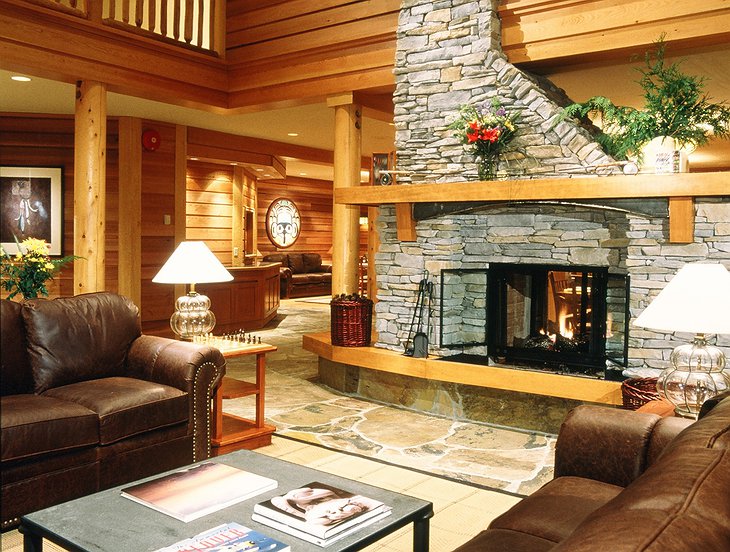 King Pacific Lodge fireplace
