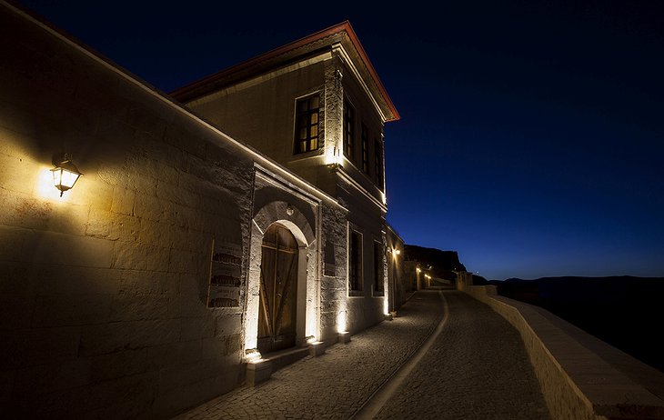 Kayakapi Premium Caves Main Building At Night