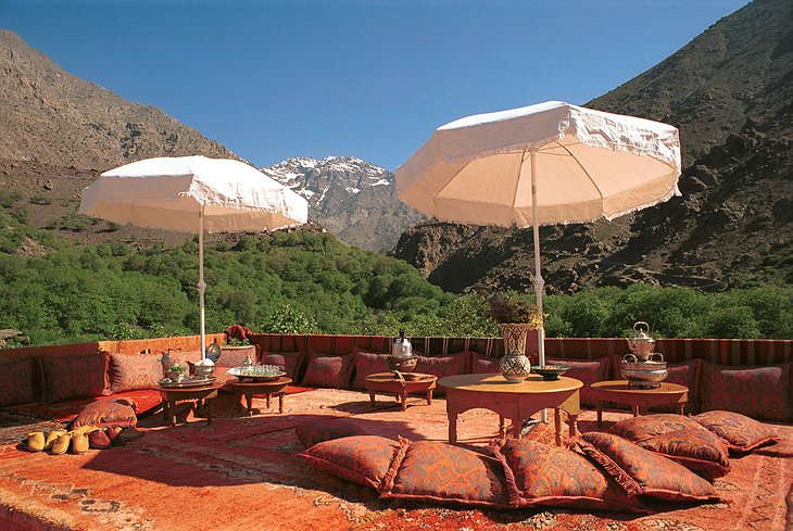 Kasbah Du Toubkal Terrace With High Atlas Panorama