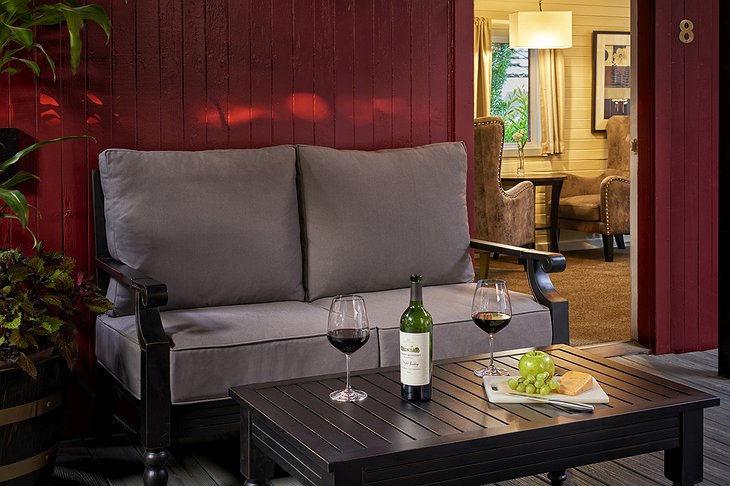 Napa Valley Railway Inn Terrace Wine