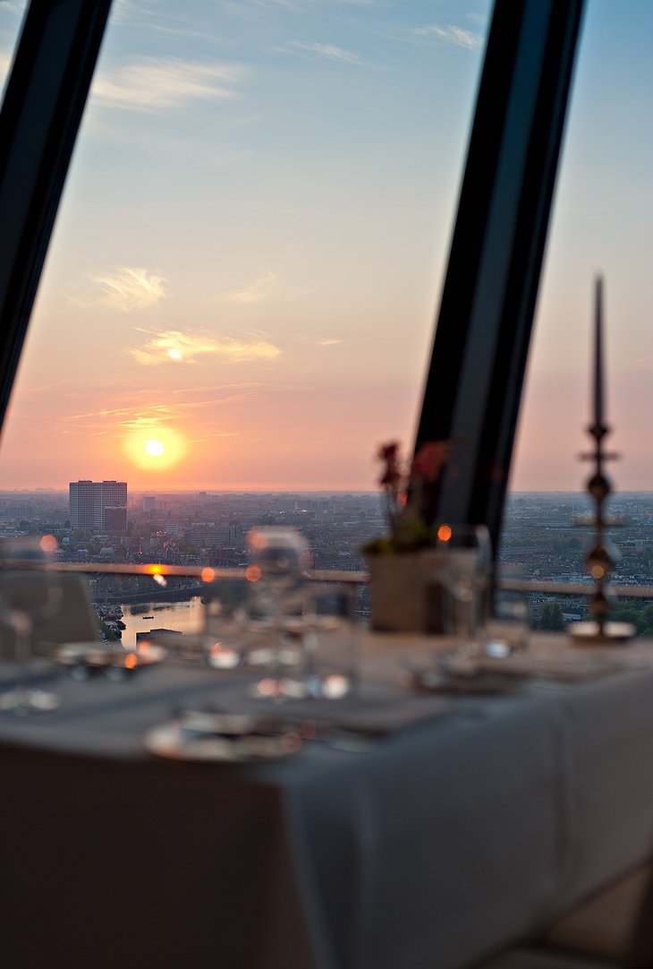 Euromast restaurant sunset