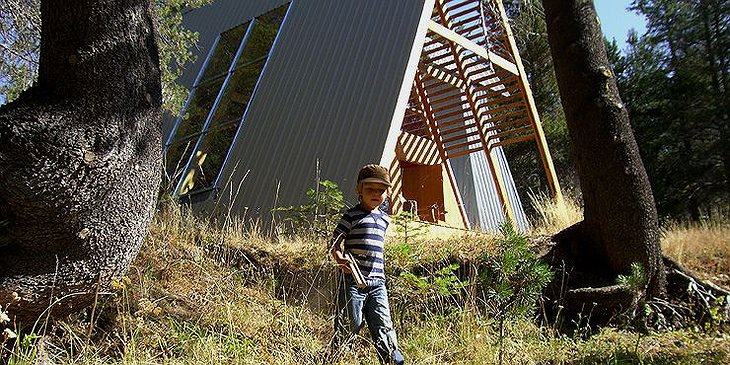 Little boy at Far Meadow - A Frame