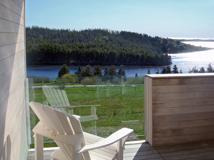 Sliding House balcony with view on the nature