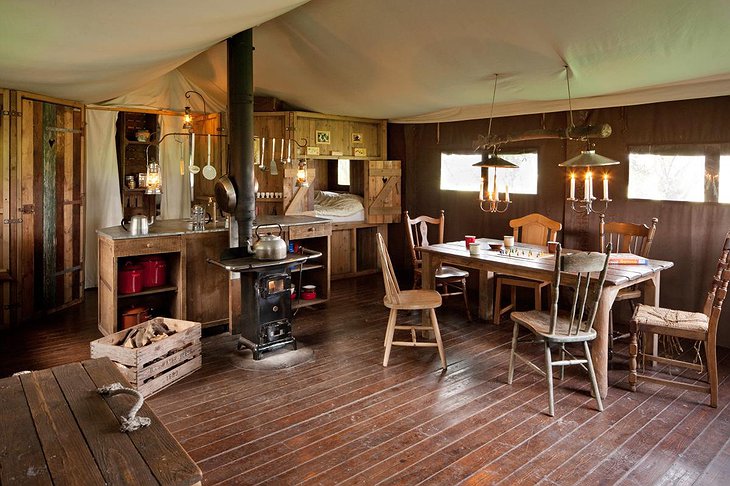 Manor Farm Alton tent interior