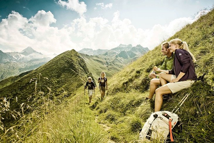 Summer hiking in the Kitzsteinhorn mountain