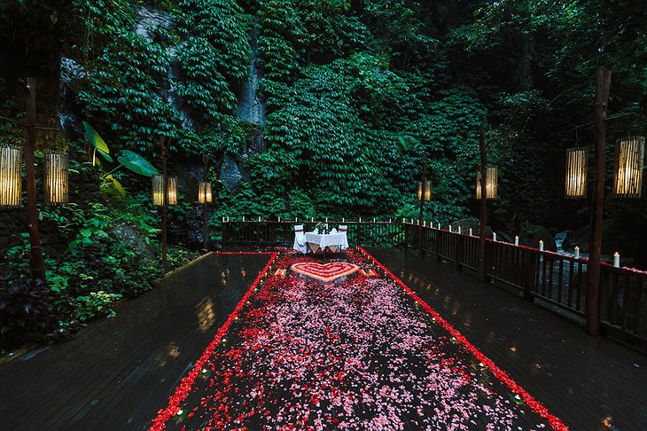 Nandini Jungle Resort Candle Light Dinner by the River