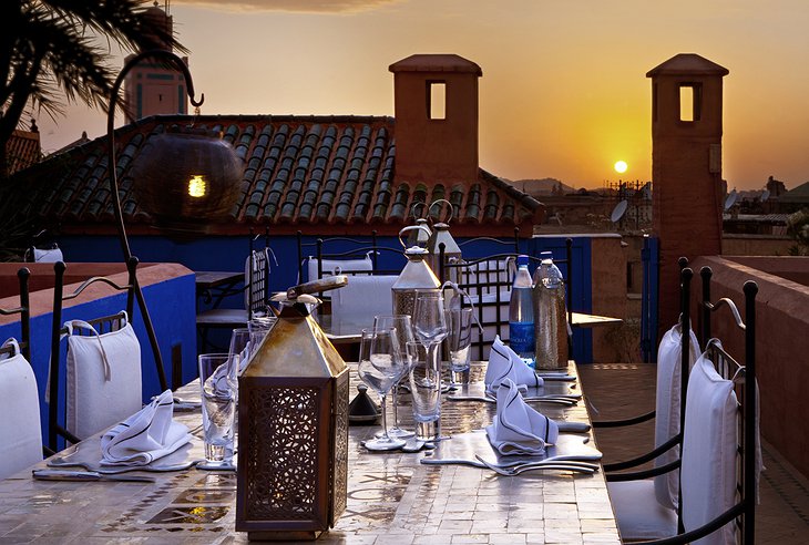 Riad Farnatchi rooftop dinner