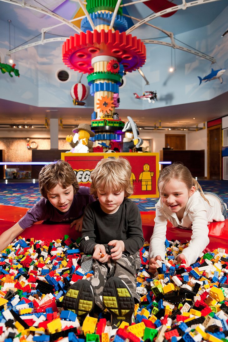Lego pit in the lobby