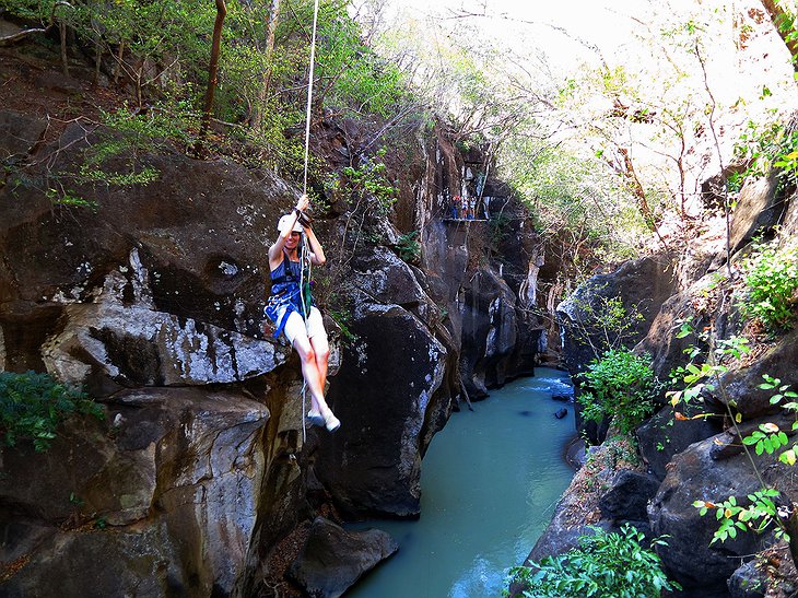 Canyon adventure zip-lining