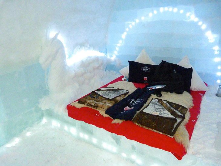 Ice Hotel Romania Dragons Cave room