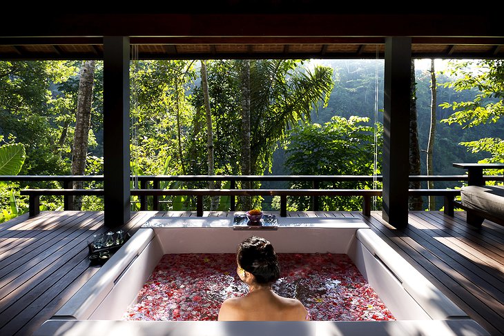 Spa Tub Overlooking The Balinese Jungle