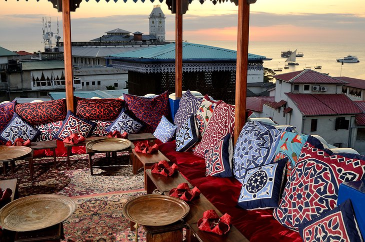 Emerson on Hurumzi Rooftop Terrace Overlooking Stone Town In Zanzibar