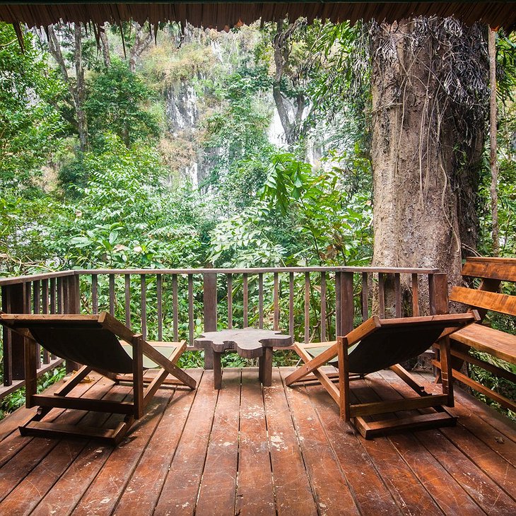 Our Jungle House Resort Treehouse Veranda With Deck Chairs
