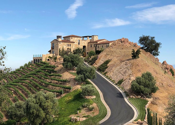 The road leading to Malibu Rocky Oaks's luxury hilltop villa