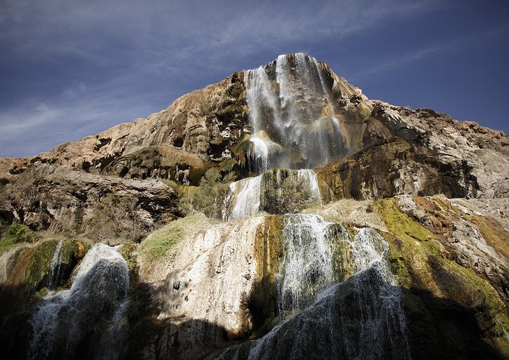 Jordanian desert waterfall