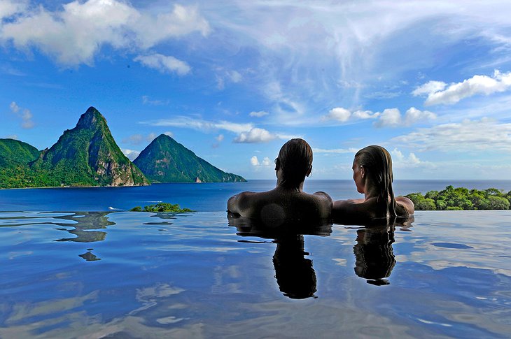 Couple in the infinity pool
