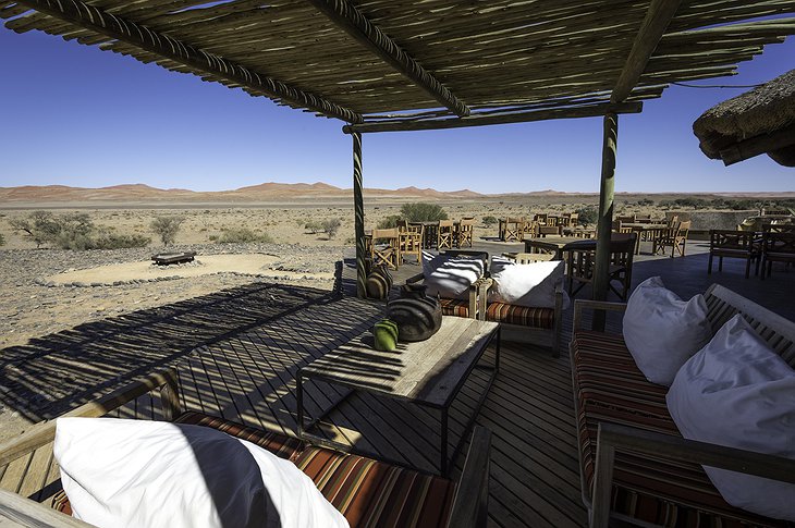 Kulala Desert Lodge terrace chilling