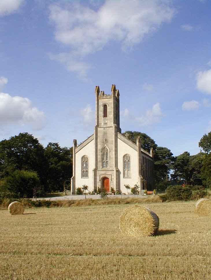 The Old Church of Urquhart from the field