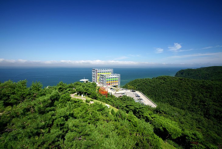 Haslla Art World Museum Hotel panorama with sea