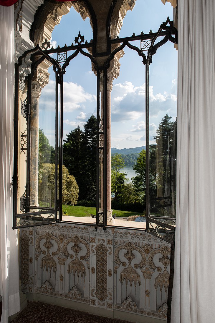 Villa Crespi Great Window Overlooking The Garden And The Lake