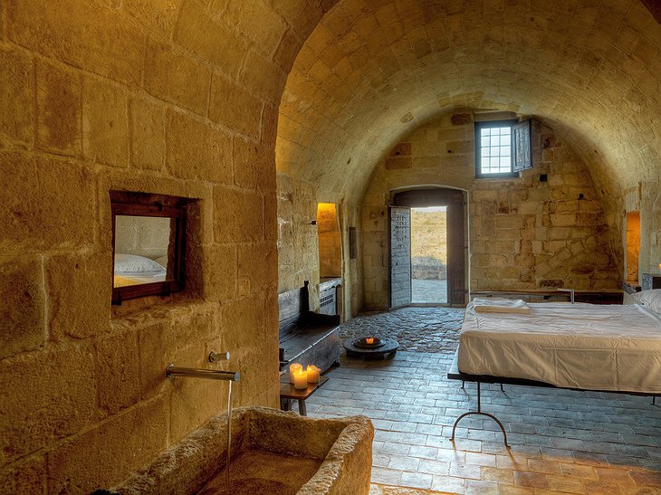 Cave hotel bedroom