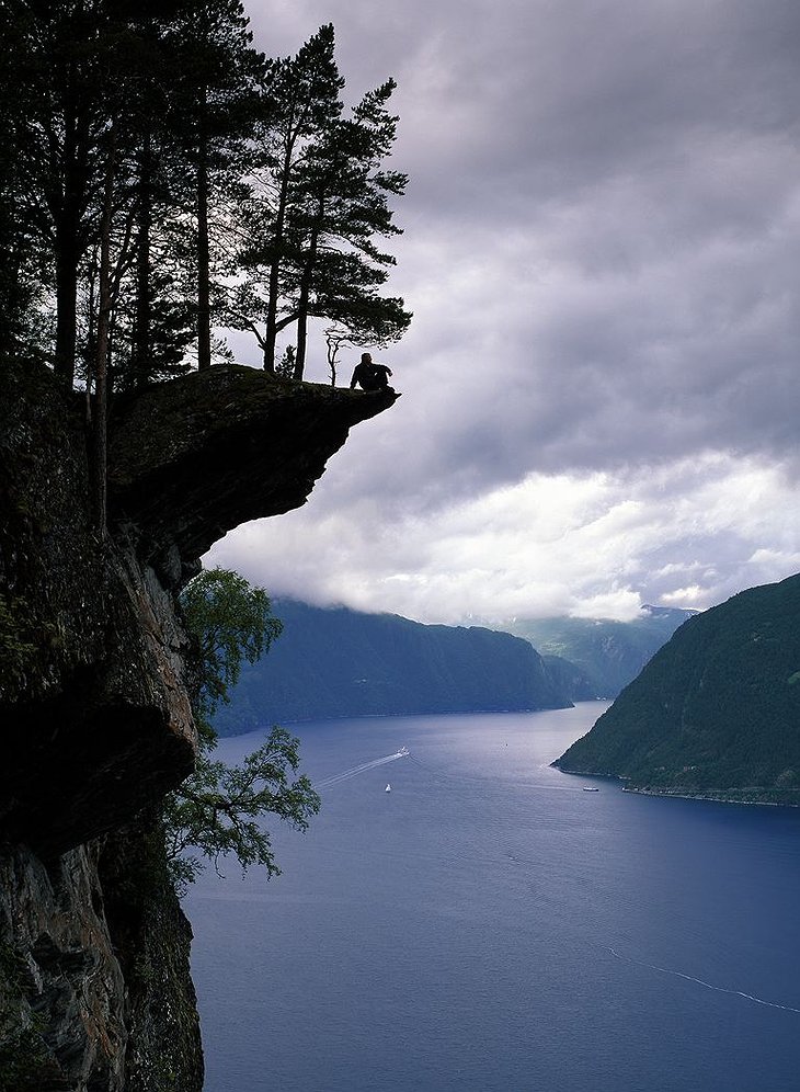 View on the beautiful nature from the top of the mountain