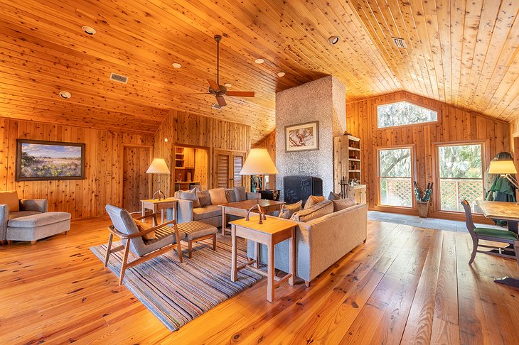 Little St. Simons Island Lodge Cedar House Living Room