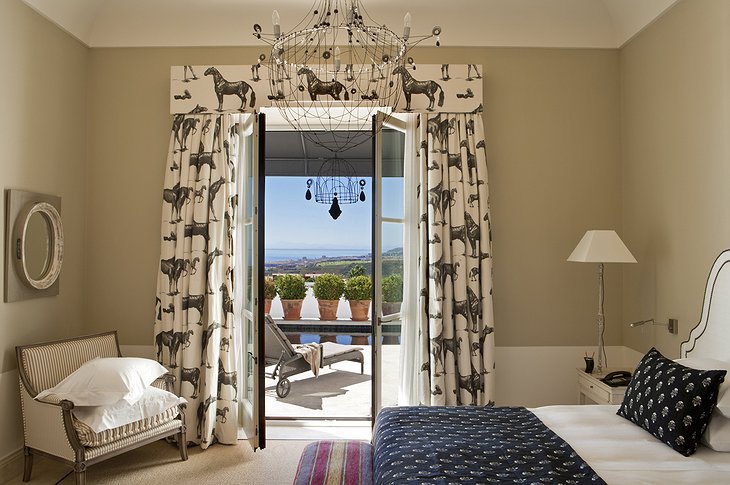 Finca Cortesin Hotel bedroom with private pool