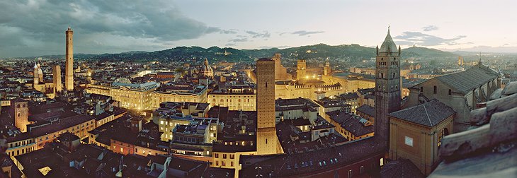 Bologna panoramic view from Prendiparte tower