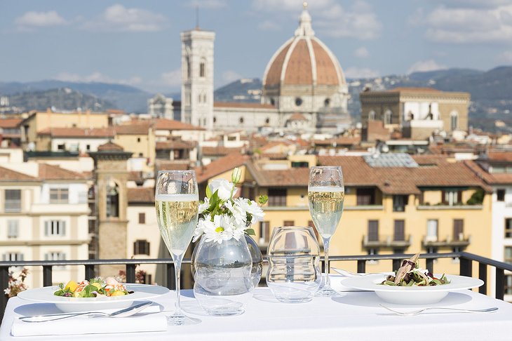 Hotel Lungarno Florence Rooftop Terrace Dining