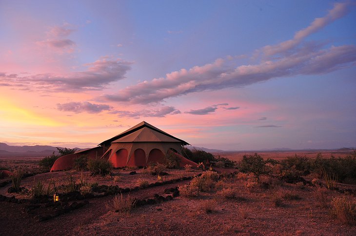 Shu'mata Camp at sunset