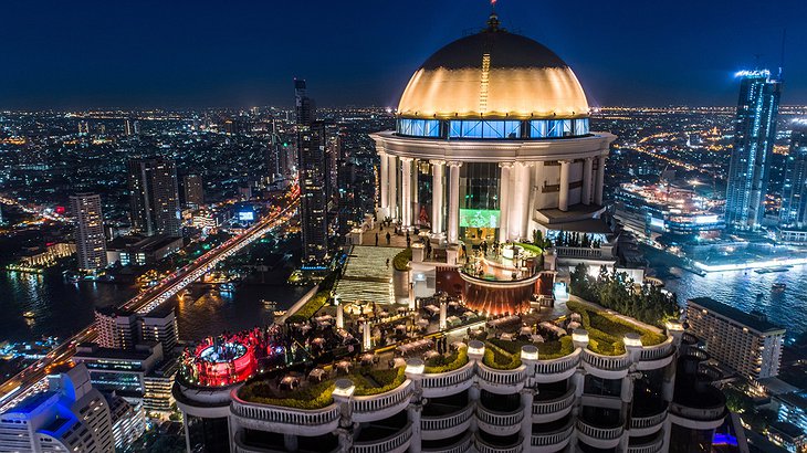 lebua at State Tower Rooftop At Night