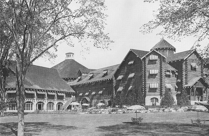 Chateau Montebello Dining Room And Wing C in 1930
