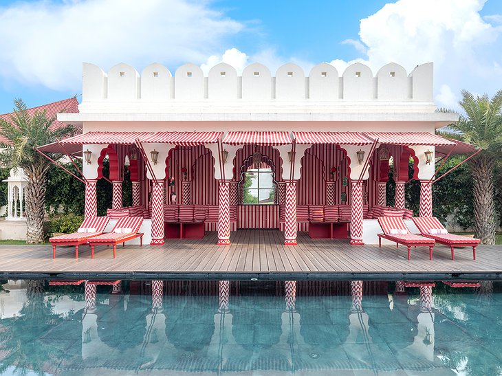 Villa Palladio Jaipur Outdoor Swimming Pool With Sun Beds