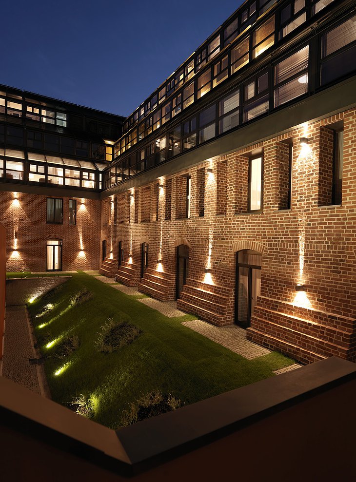 The Granary - La Suite Hotel building brick and glass facade