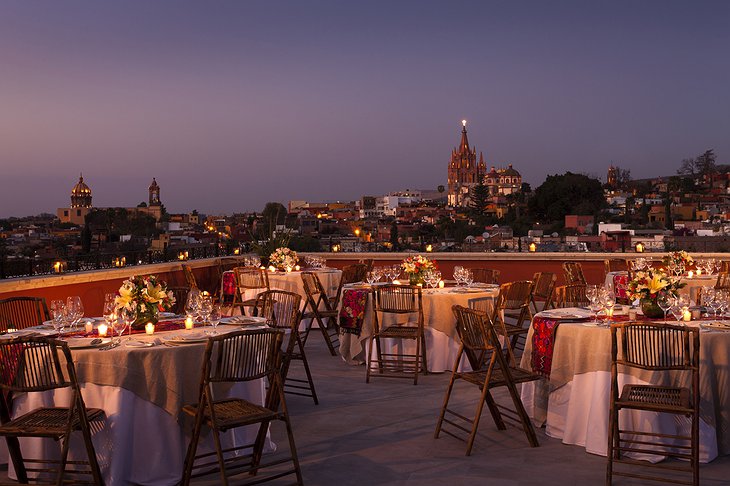Rosewood San Miguel de Allende rooftop dining