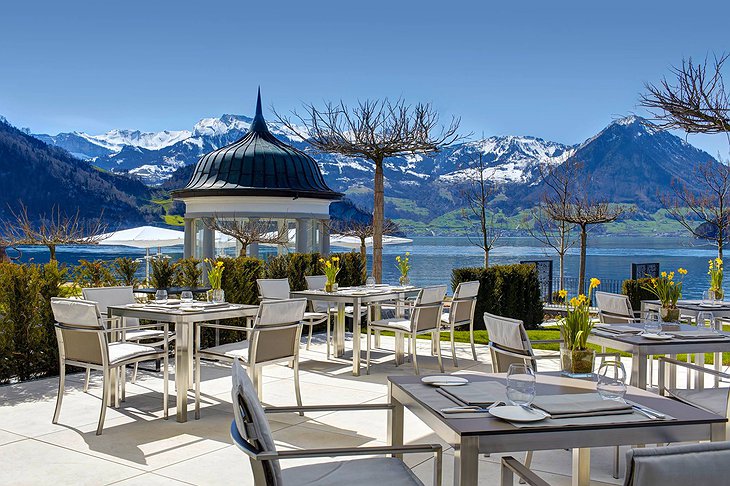 Park Hotel Vitznau Outdoor Lake View Dining