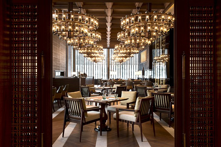 The Chedi Andermatt main dining hall