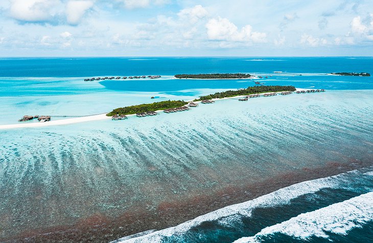 Twin Island Drone Shot - Rangali and Rangali Finolhu Island