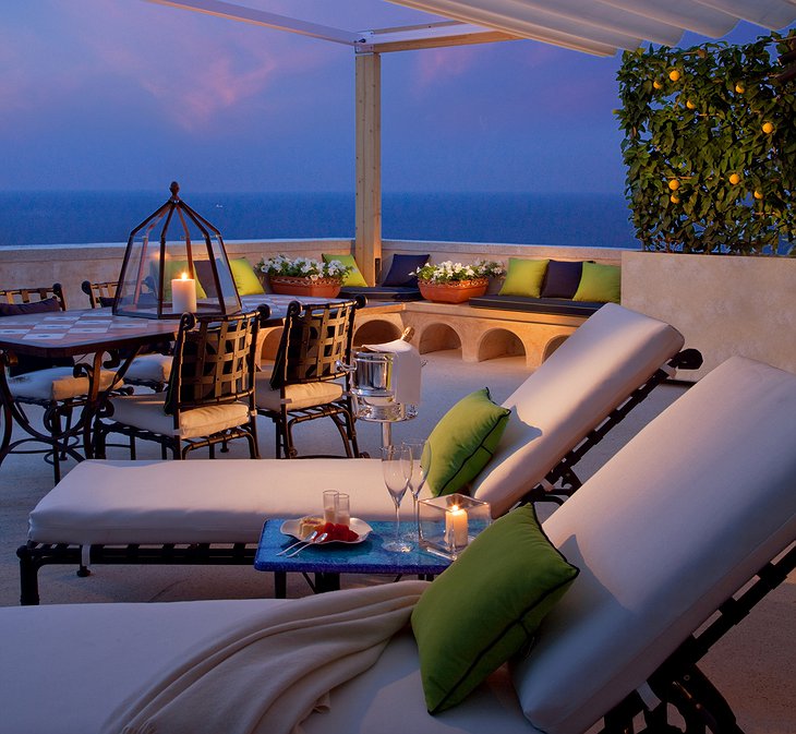 The Monastero Santa Rosa Hotel Private Terrace