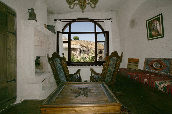 Gamirasu Cave Hotel view from the room to the caves