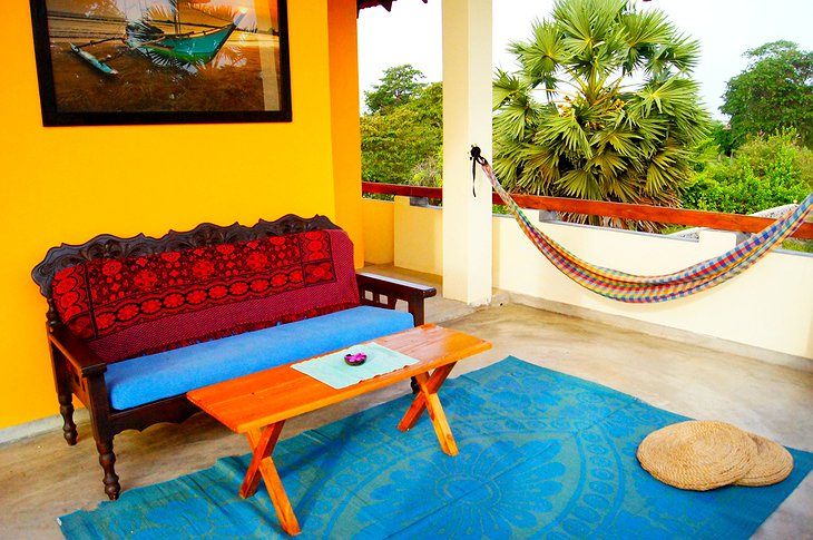 Elephant Road Resort balcony with hammock